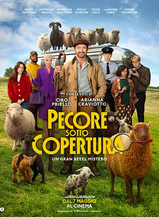 L'immagine mostra la locandina ufficiale italiana di una commedia cinematografica intitolata "Pecore sotto copertura - U