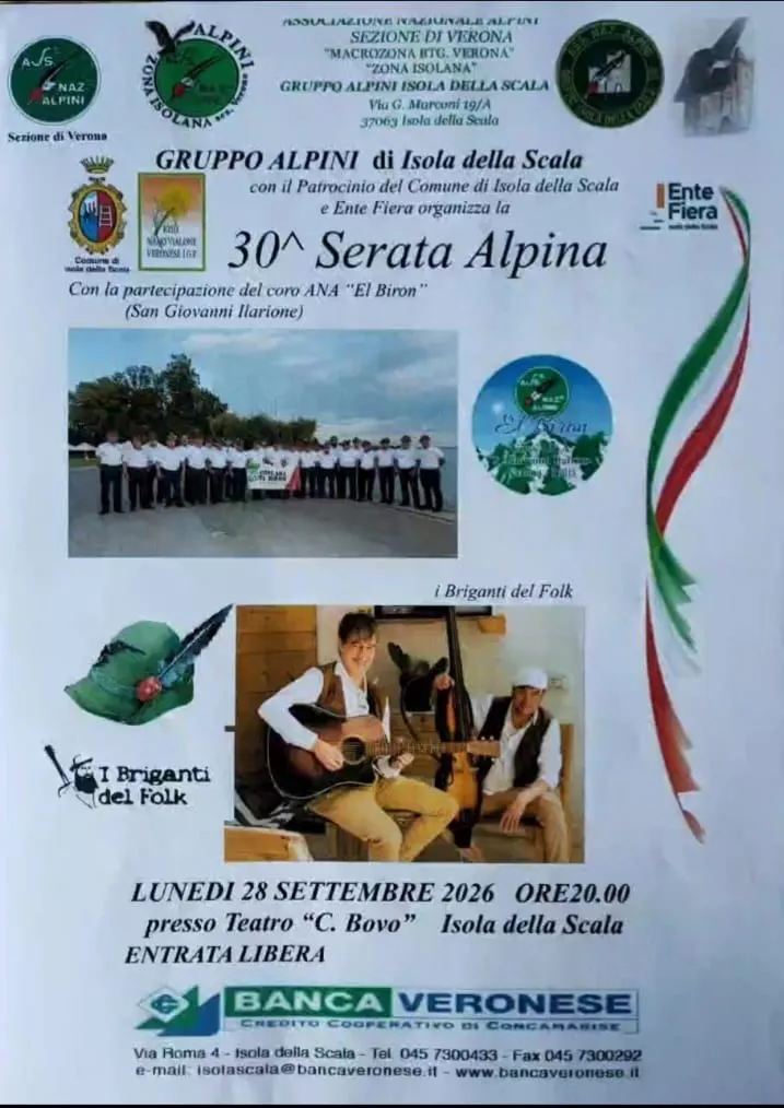 L'immagine mostra la locandina informativa di un evento culturale e musicale locale.