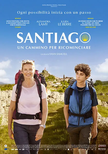 L'immagine mostra la locandina ufficiale i del film   "Santiago 