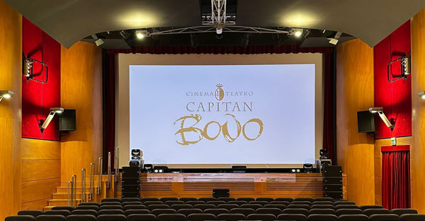 Schermo del Cinema Capitan Bovo a Isola della Scala 